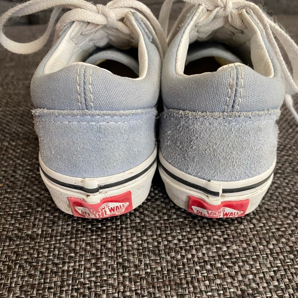 Vans Kids Old Skool V Core Lace Up Sneakers Size 11.5, Dusty Blue, Suede Details - Picture 4 of 12